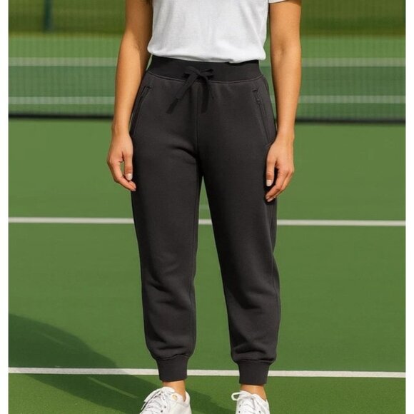 Kirkland Signature Women's M Scuba Jogger Pants With Zipper Pockets Black - Picture 1 of 12